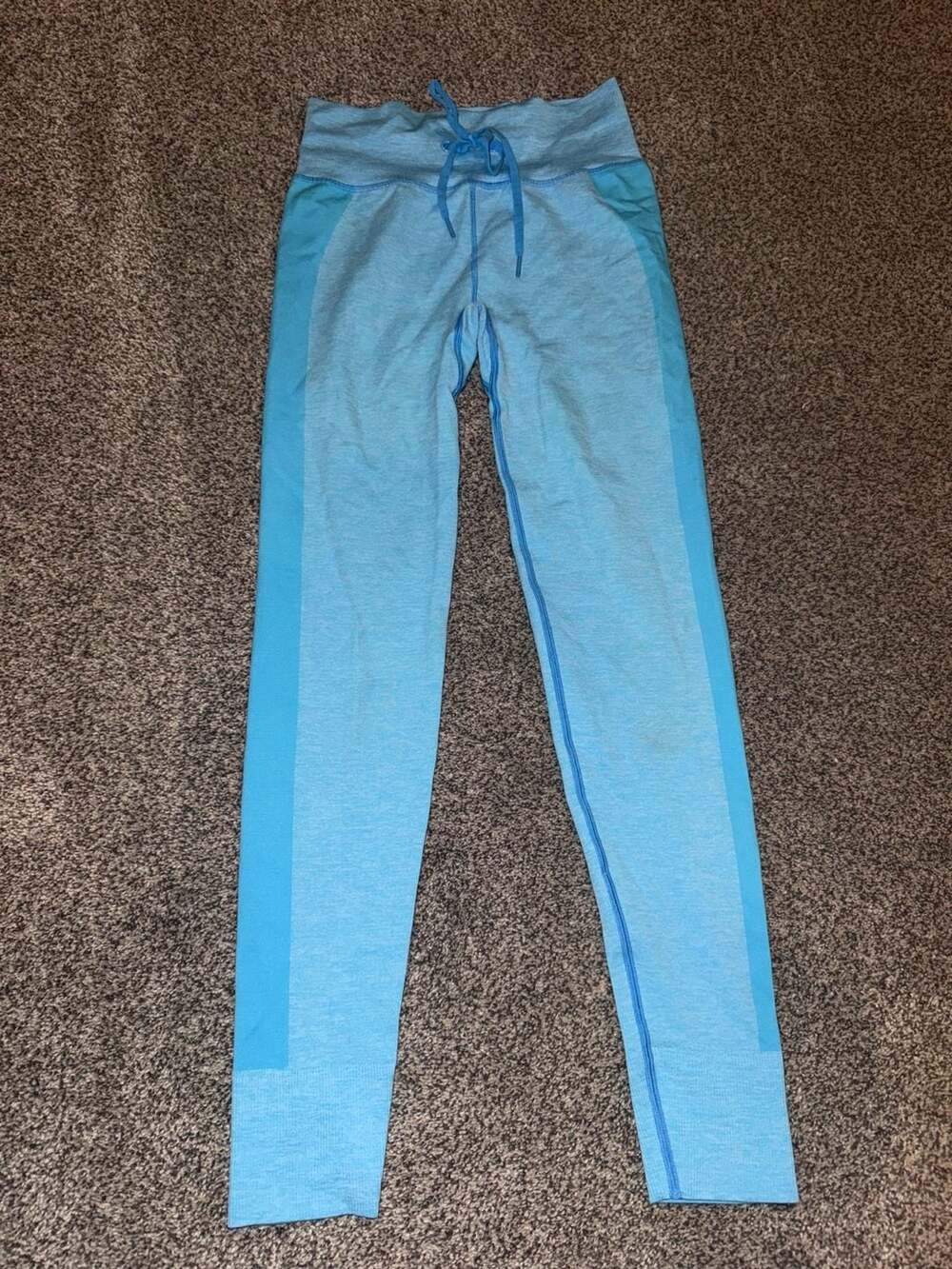 PINK Active Seamless Leggings Size S Blue Drawstring